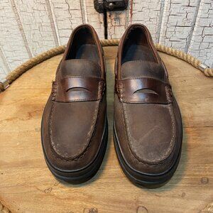 G.H. Bass & Co. men's Ketch brown leather slip-on penny loafers 13